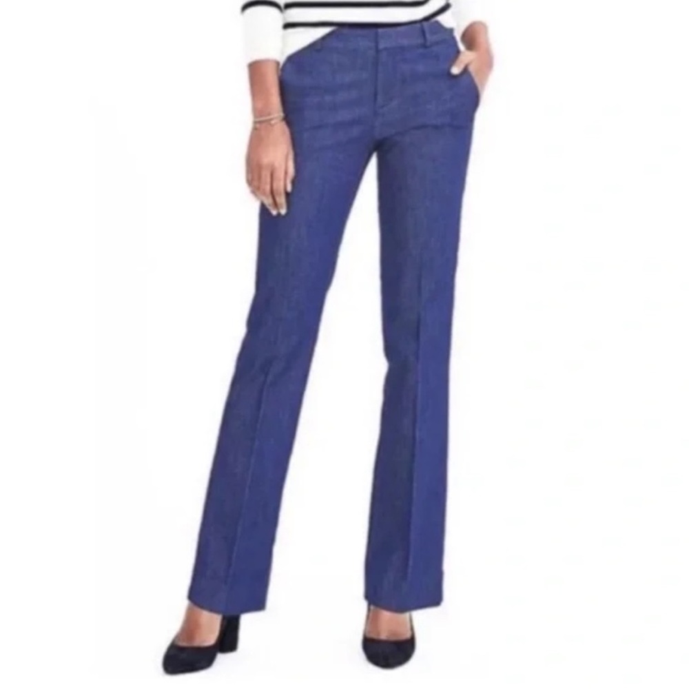 Banana Republic Logan-Fit Linen-Blend Pants Royal Blue - Picture 1 of 14